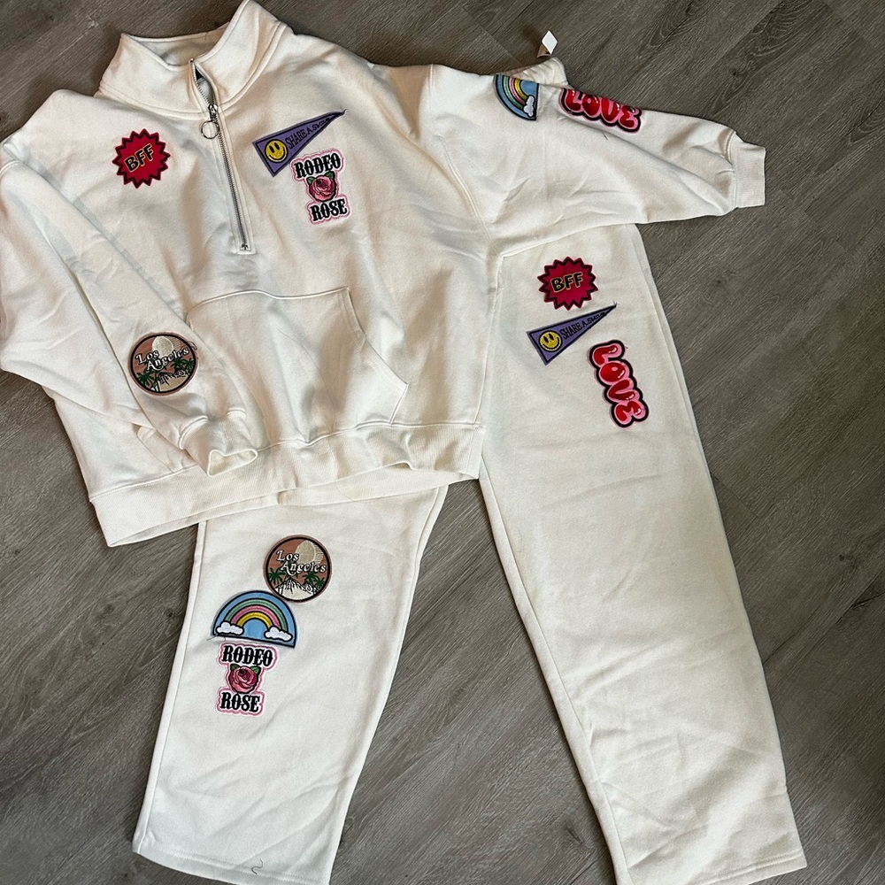 Vinyl Rodeo Rose Graphic Sweatshirt and Joggers Set